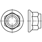 Sechkantmutter mit Flansch u. nicht met. Klemmteil EN 1663