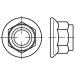 Sechskantmuttern mit Flansch und nicht. Met. Klemmteil DIN 6926