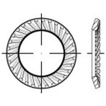 SCHNORR- Sperrzahnscheiben für Schrauben Fkl 8.8/10.9