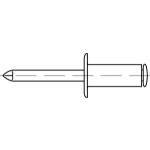 Offene Blindniete (A2) mit Sollbruchdorn ~DIN 7337/ISO 15983