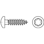 Rundkopf Holzschrauben (Voll- oder Teilgewinde) mit Innensechsrund (~TORX)