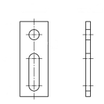 Adapterblech (Stockschraube- Gestellanbindung)