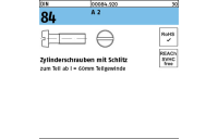 1000 Stück, DIN 84 A 2 Zylinderschrauben mit Schlitz - Abmessung: M 2 x 5