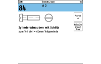 1000 Stück, DIN 84 A 2 Zylinderschrauben mit Schlitz - Abmessung: M 2,5 x 16