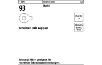 25 Stück, ~DIN 93 Stahl Scheiben mit Lappen - Abmessung: 54