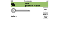 100 Stück, DIN 94 Stahl galvanisch verzinkt Splinte - Abmessung: 8 x 125