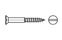 200 Stück, DIN 97 Messing Senk-Holzschrauben mit Schlitz - Abmessung: 4 x 45