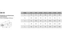 DIN 99 A 2 Form N Kegelgriffe mit Griffaufnahme durch Gewinde, geneigte Griffachse - Abmessung: N 100 M 12, Inhalt: 10 Stück