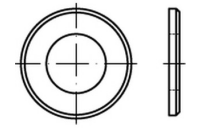 100 Stück, DIN 125-1 Stahl 140 HV Form B gedreht Scheiben, mit Fase (gedreht) - Abmessung: 1,1 x 3 x 0,3