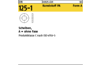 1000 Stück, DIN 125-1 Kunststoff PA Form A Scheiben, ohne Fase - Abmessung: 2,2 x 5 x0,3