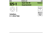 100 Stück, DIN 125-1 Stahl 140 HV Form A feuerverzinkt Scheiben, ohne Fase - Abmessung: 8,4 x16 x1,6