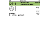 1000 Stück, DIN 125-1 Stahl 140 HV Form B galvanisch verzinkt Scheiben, mit Fase (gestanzt) - Abmessung: 10,5 x 20 x2