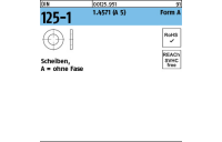 25 Stück, DIN 125-1 1.4571 (A 5) Form A Scheiben, ohne Fase - Abmessung: 21 x37 x3