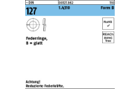 1000 Stück, ~DIN 127 1.4310 Form B Federringe, glatt - Abmessung: B 2,5