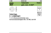 1000 Stück, ~DIN 127 Federstahl Form A galv. verz. 8 DiSP Federringe, aufgebogen - Abmessung: A 3