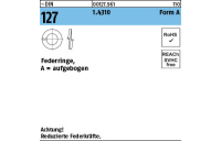 100 Stück, ~DIN 127 1.4310 Form A Federringe, aufgebogen - Abmessung: A 3