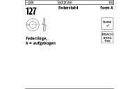 100 Stück, ~DIN 127 Federstahl Form A Federringe, aufgebogen - Abmessung: A 3,5