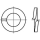 100 Stück, ~DIN 127 A 4 Form A Federringe, aufgebogen - Abmessung: A 6