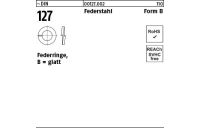 25 Stück, ~DIN 127 Federstahl Form B Federringe, glatt - Abmessung: B 33