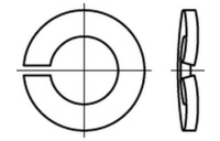 1000 Stück, ~DIN 128 A 4 Form A Federringe, gewölbt - Abmessung: A 2,5