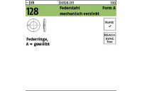 100 Stück, ~DIN 128 Federstahl Form A mechanisch verzinkt Federringe, gewölbt - Abmessung: A 4