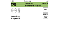 100 Stück, ~DIN 128 Federstahl Form B mechanisch verzinkt Federringe, gewellt - Abmessung: B 10