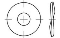 100 Stück, ~DIN 137 Federstahl Form B mechanisch verzinkt Federscheiben, gewellt - Abmessung: B 3