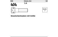 100 Stück, DIN 404 5.8 Kreuzlochschrauben mit Schlitz - Abmessung: M 4 x 10