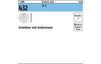 50 Stück, ~DIN 432 A 2 Scheiben mit Außennase - Abmessung: 5,3