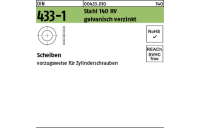 500 Stück, DIN 433-1 Stahl 140 HV galvanisch verzinkt Scheiben - Abmessung: 3,2 x 6 x0,5