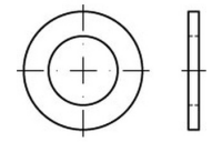 50 Stück, DIN 433-1 A 2 Scheiben - Abmessung: 17 x28 x2,5