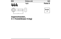 50 Stück, DIN 444 4.6 Form B Augenschrauben, Produktklasse B (mg) - Abmessung: BM 5 x 35