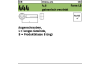 DIN 444 4.6 Form LB galvanisch verzinkt Augenschrauben, L = langes Gewinde, Produktklasse B (mg) - Abmessung: LBM 24 x 130, Inhalt: 5 Stück