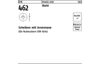 50 Stück, DIN 462 Stahl Scheiben mit Innennase - Abmessung: 24