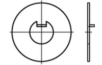 50 Stück, DIN 462 Stahl Scheiben mit Innennase - Abmessung: 24
