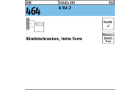 25 Stück, DIN 464 A 1/A 2 Rändelschrauben, hohe Form - Abmessung: M 3 x 8