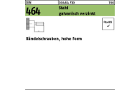 50 Stück, DIN 464 Stahl galvanisch verzinkt Rändelschrauben, hohe Form - Abmessung: M 3 x 16