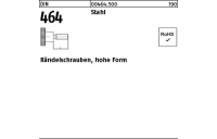 50 Stück, DIN 464 Stahl Rändelschrauben, hohe Form - Abmessung: M 4 x 6