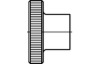 10 Stück, DIN 466 Messing Rändelmuttern, hohe Form - Abmessung: M 10