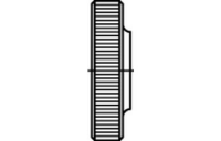 100 Stück, DIN 467 5 Rändelmuttern, niedrige Form - Abmessung: M 4