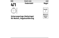 200 Stück, DIN 471 Federstahl Regel Sicherungsringe (Halteringe) für Wellen, Regelausführung - Abmessung: 15 x 1