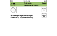 100 Stück, DIN 471 Federstahl Regel zinklamellenbesch. Sicherungsringe (Halteringe) für Wellen, Regelausführung - Abmessung: 38 x 1,75