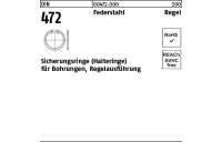 2000 Stück, DIN 472 Federstahl Regel Sicherungsringe (Halteringe) für Bohrungen, Regelausführung - Abmessung: 8 x 0,8