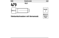 100 Stück, DIN 479 8.8 Vierkantschrauben mit Kernansatz - Abmessung: M 8 x 20