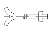 DIN 529 Mu Stahl Form C galvanisch verzinkt Steinschrauben, mit Spaltdolle, mit Sechskantmutter - Abmessung: CM 24 x 320, Inhalt: 5 Stück