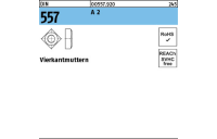 50 Stück, DIN 557 A 2 Vierkantmuttern - Abmessung: M 12 SW 19