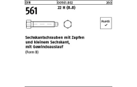 50 Stück, DIN 561 22 H (8.8) Sechskantschrauben mit Zapfen und kleinem Sechskant, mit Gewindeauslauf - Abmessung: BM 10 x 45