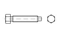 DIN 561 22 H (8.8) Ri Sechskantschrauben mit Zapfen und kleinem Sechskant,mit Rille - Abmessung: AM 20 x 140, Inhalt: 10 Stück