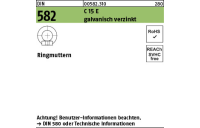 25 Stück, DIN 582 C 15 E galvanisch verzinkt Ringmuttern - Abmessung: M 8