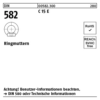 1 Stück, DIN 582 C 15 E Ringmuttern - Abmessung: M 33